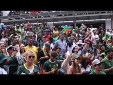 Rugby World: South African supporters celebrate victory
