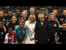 Football: Brigitte Macron attends a mixed match in Reims