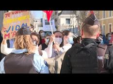 Student precariousness: demonstration on the sidelines of a visit of Frédérique Vidal in Poitiers