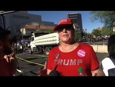 Protests by Trump opponents and supporters in Phoenix