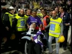 OFF Stefano BORGONOVO, paralysed, greeted by his former partners in Milan.