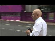 GB: New Health Minister Sajid Javid arrives for his first day in ministry