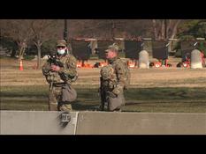 American soldiers guard the Capitol before Joe Biden’s inauguration