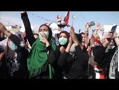 Students demonstrate in Basra against foreign "interference" in Iraq