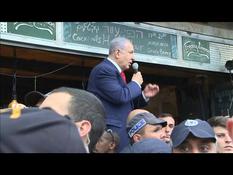 Netanyahu in a market on the last day of the election campaign