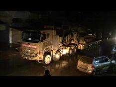 Turkish military convoy heading for Idlib front line in Syria