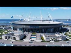 Aerial images of the Gazprom Arena in Saint Petersburg that will host Euro matches