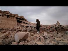 Syria: damage to al-Haraki village after alleged regime strike