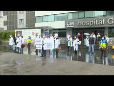 Coronavirus: minute of silence in tribute to the nursing staff at La Paz Hospital in Madrid