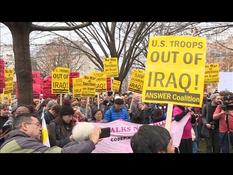 Demonstration in Washington against the war escalation between the United States and Iran