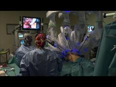 The surgical robot arrives at the operating room