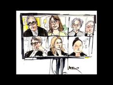 USA: sketch of the hearing of Britney Spears on the lifting of her guardianship