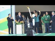 Rio Olympic Torch Arrives in Brazil