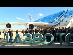 A first Airbus A380 decorated with turtles delivered to Japan