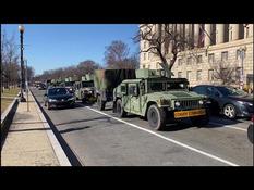 Military vehicles in Washington, DC after Capitol Hill violence