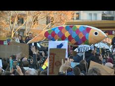 Large anti-fascist demonstration of "sardines" in Rome