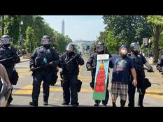 Washington: Security is heightened around the statue of Andrew Jackson near the White House
