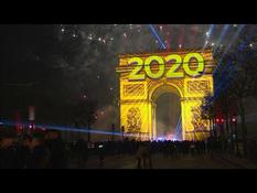 New Year: 2020 celebrated on the Champs-Elysées in Paris