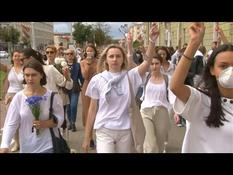 Belarusian women denounce police violence