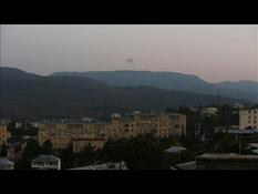 A "kamikaze" drone attacks the hills outside the capital of Nagorny Karabakh