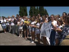 In the Lot-et-Garonne, white march in honor of Melanie, the gendarme killed by a driver