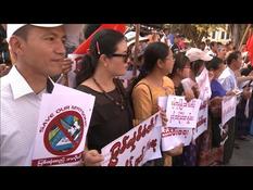 Burma: protest against Beijing-backed dam